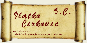 Vlatko Ćirković vizit kartica